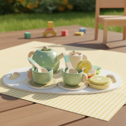 Kit Chá E Café Casinha Madeira